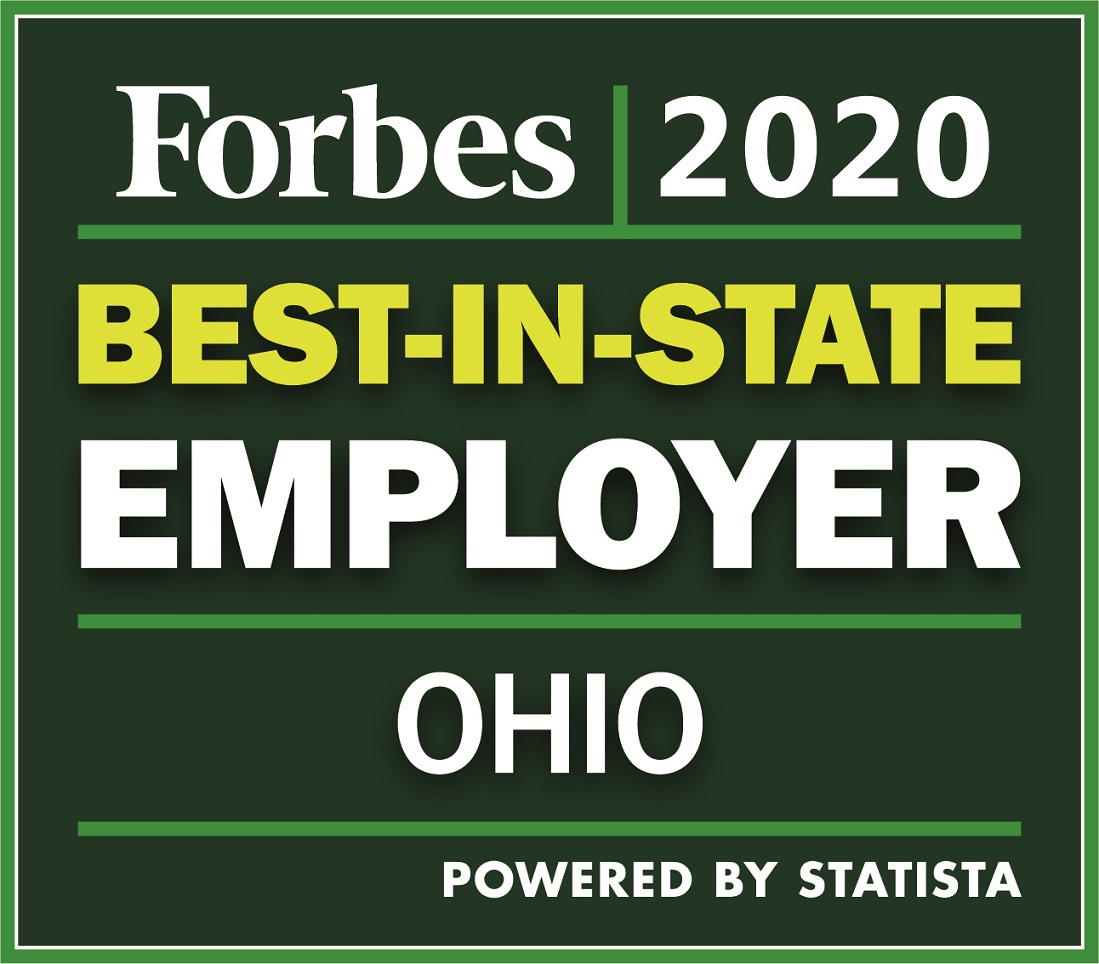 Logo for Forbes 2020 Best-in-State Employer - Ohio Logo for Forbes 2020 Best-in-State Employer - Ohio