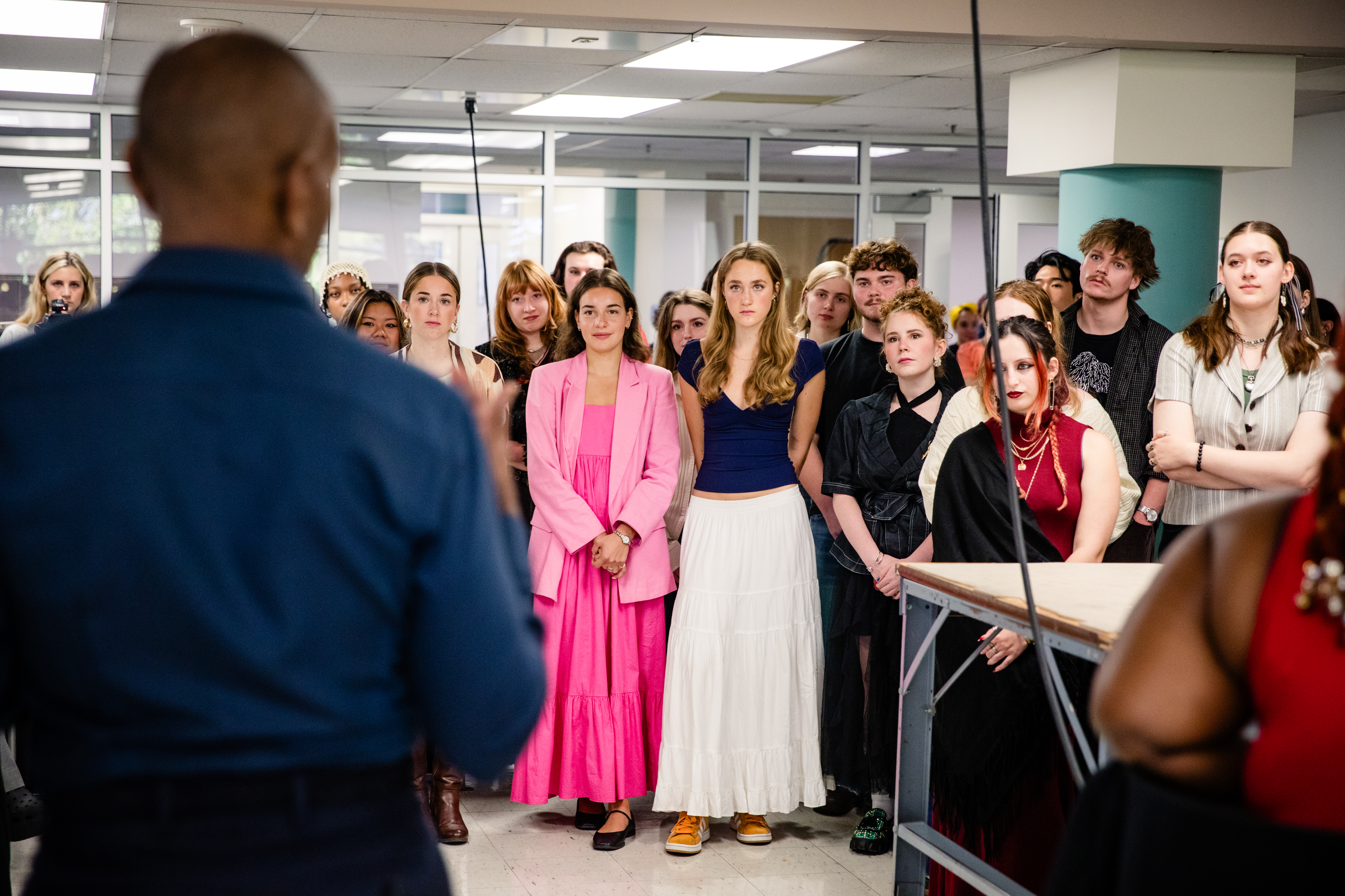 Students listening to Paul Tazewell