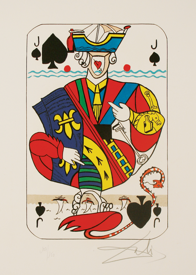 Jack of Spades Salvador DalÍ Lithograph on paper 1970 Jack of Spades Salvador DalÍ Lithograph on paper 1970