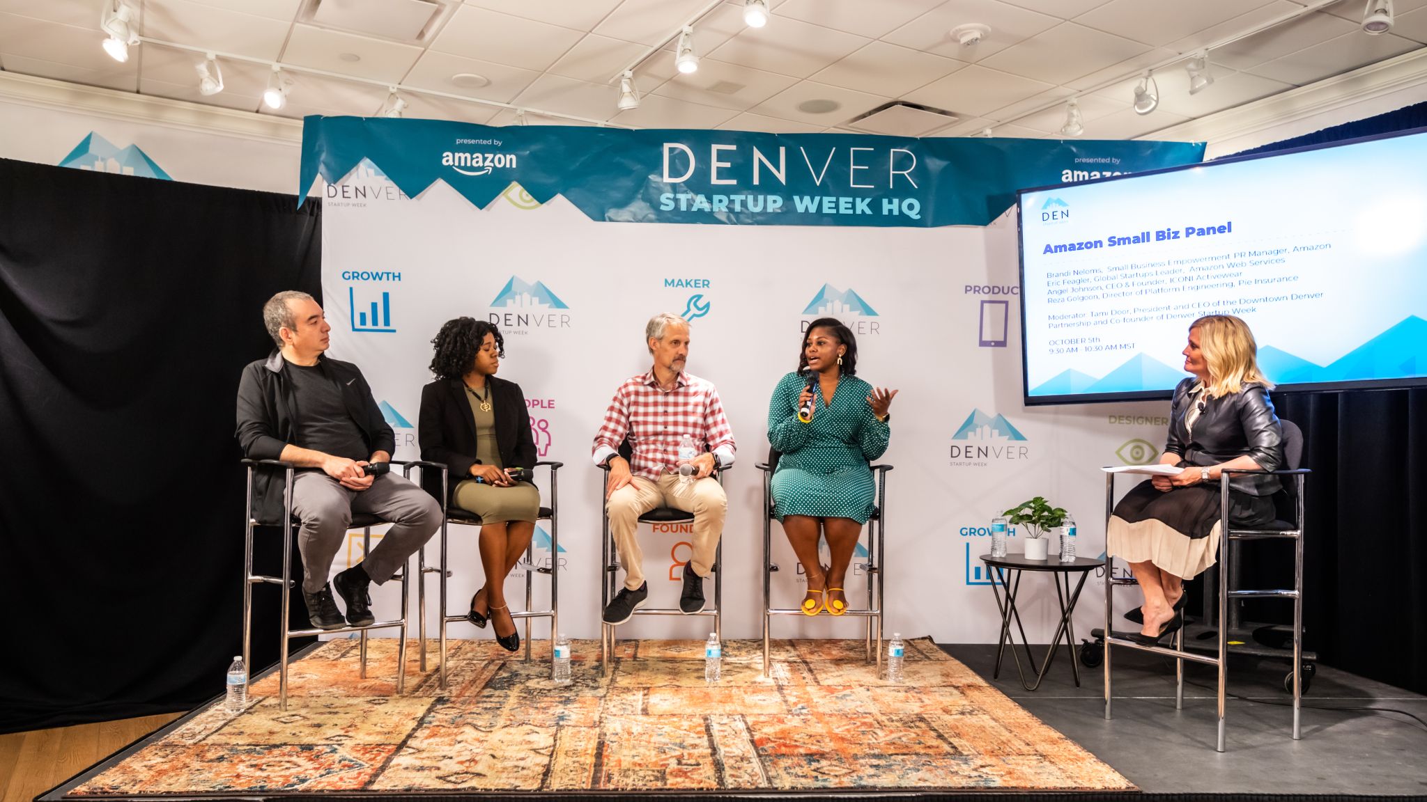 Brandi Neloms, '09, speaking on panel