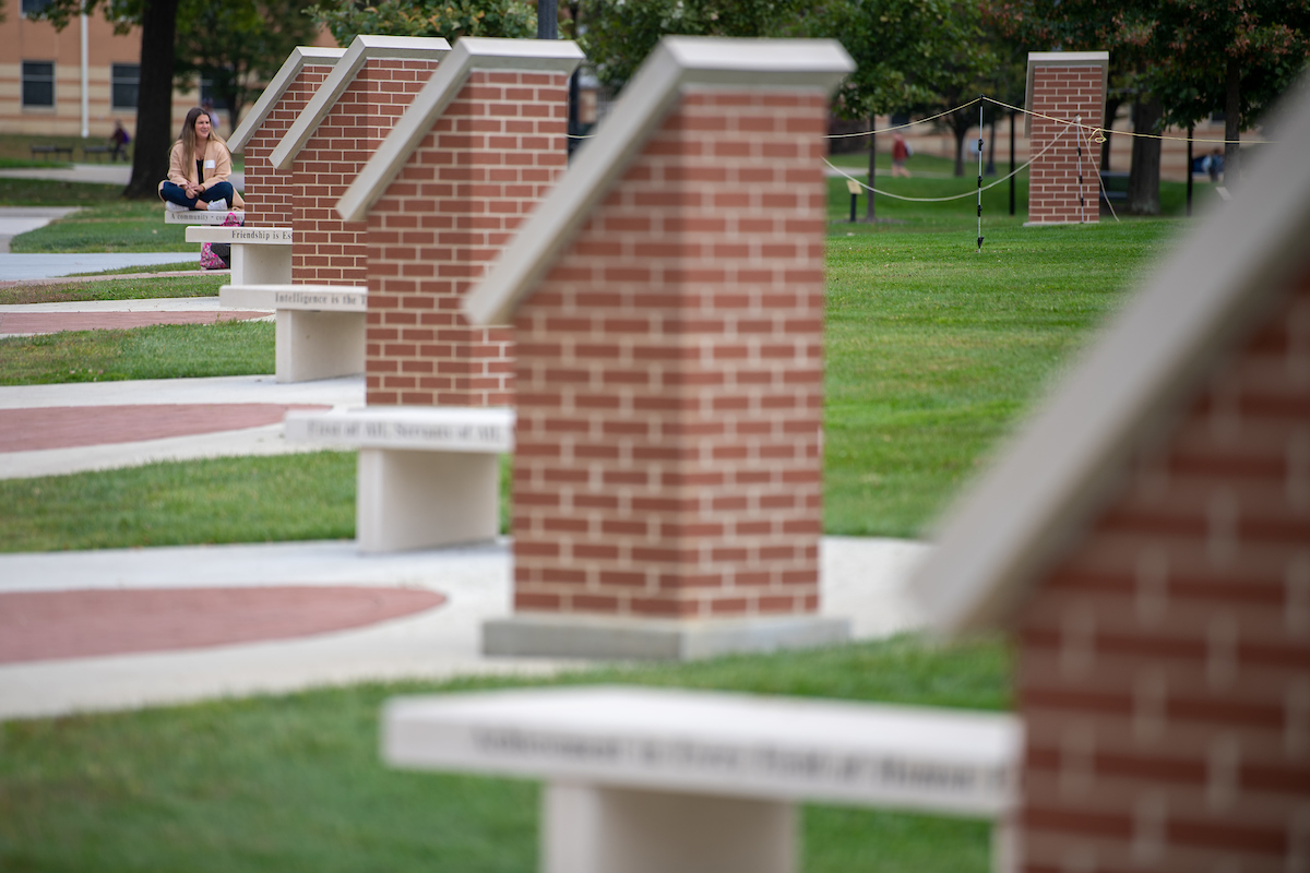 The Unity Walkway on Manchester Field, Kent Campus.