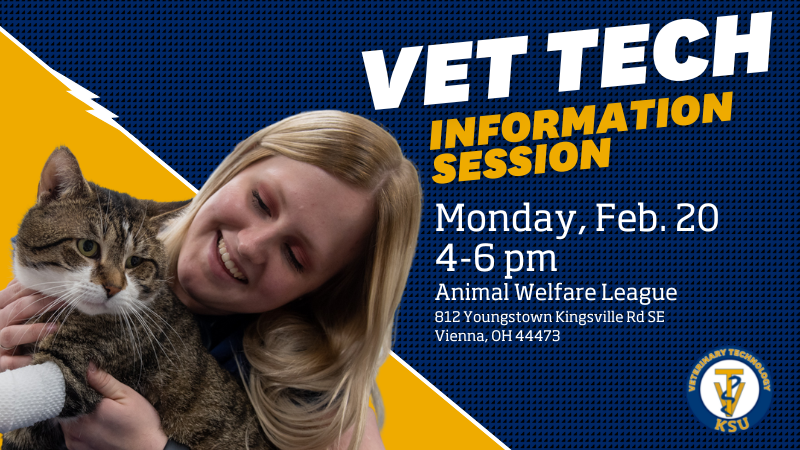 Vet Tech Information Session, February 20, 4-6 pm at the Animal Welfare League of Trumbull County
