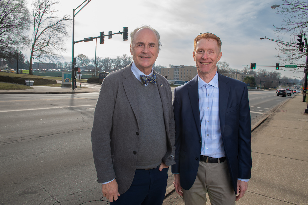 Kent State President Todd Diacon and Kent City Manager Dave Ruller.