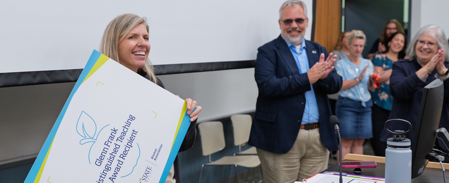 Tracy M. Dodson, Ph.D., classroom visit for Glenn Frank Distinguished Teaching Award