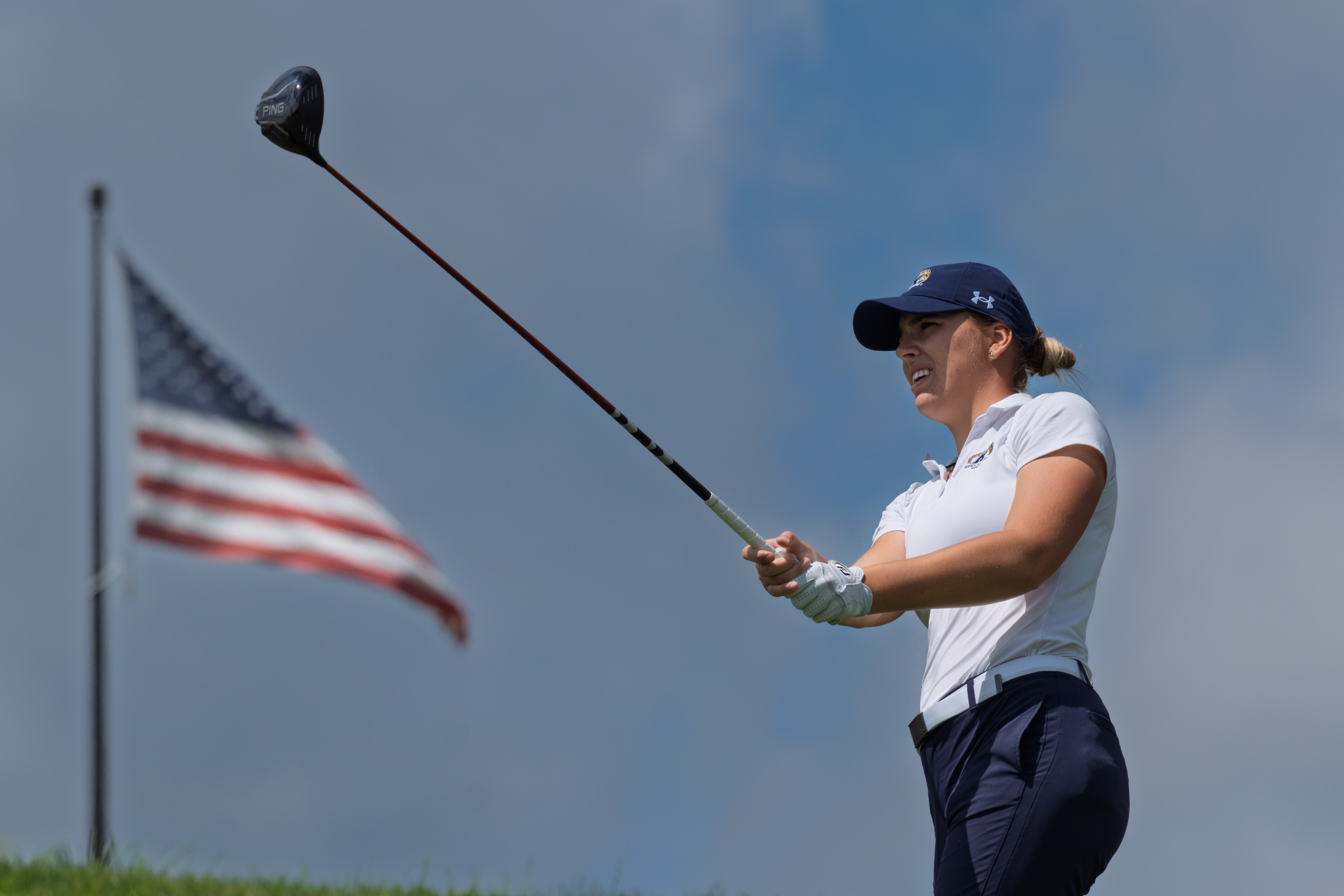 Veronika playing women's golf