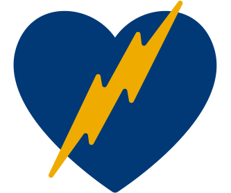 Heart with lightning bolt icon