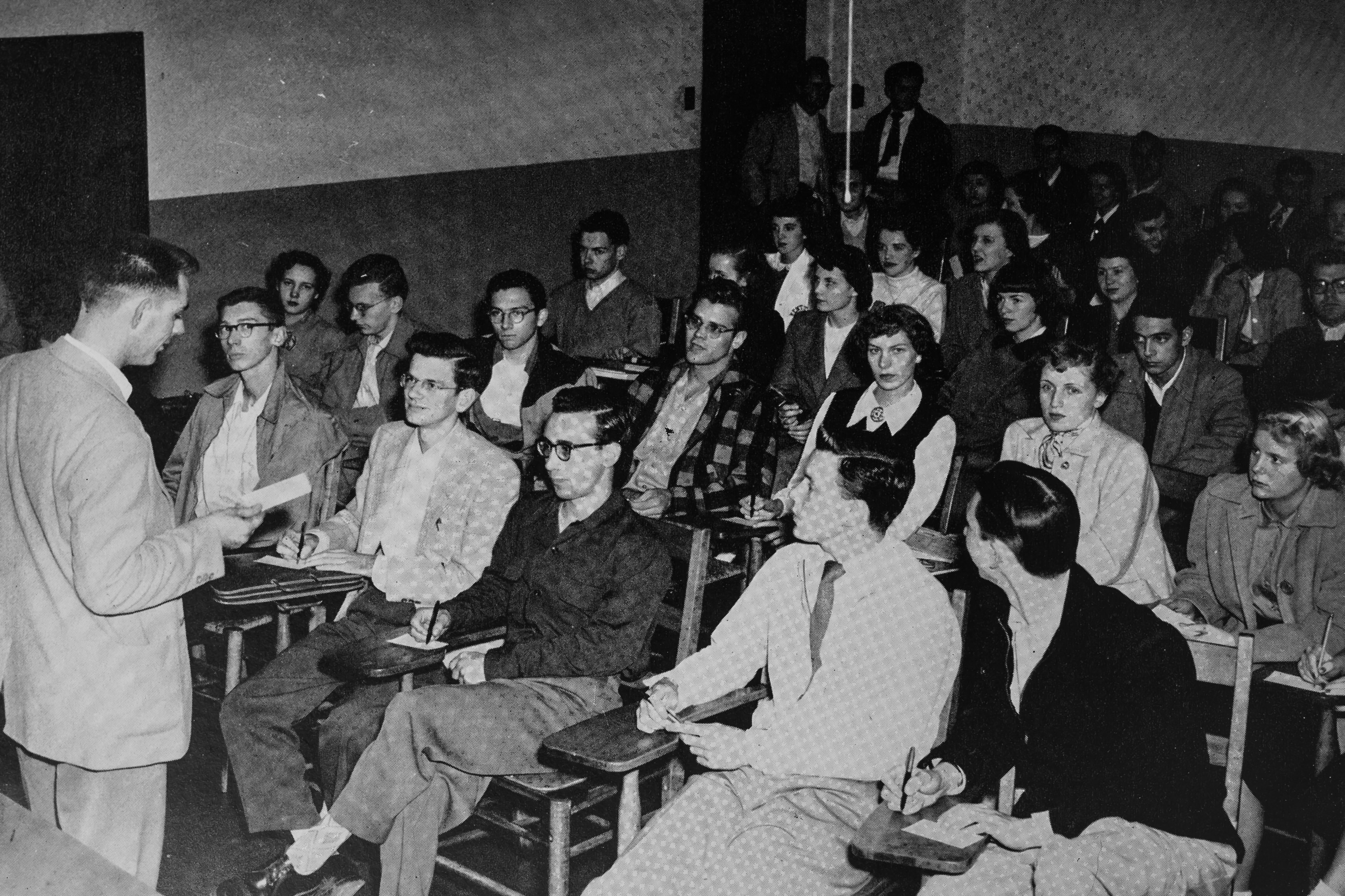 Professor teaching in 1951
