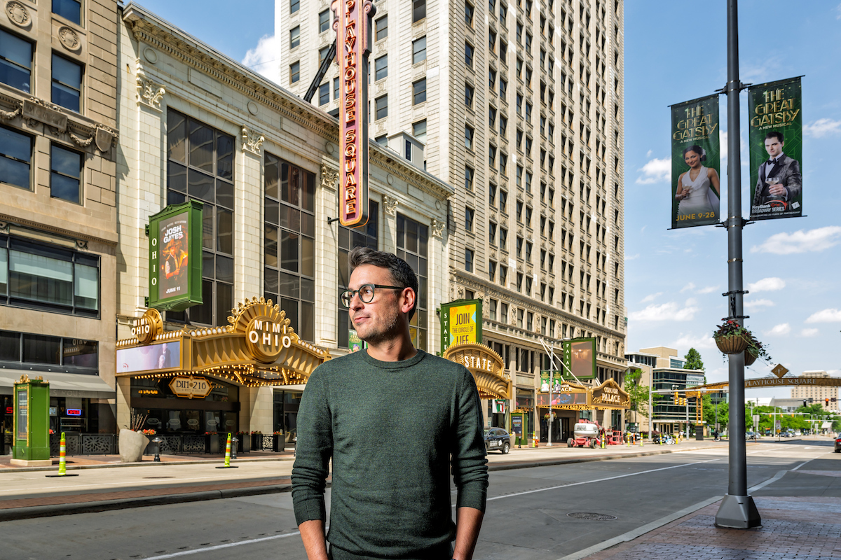 Chris Loeser standing outside Playhouse Square