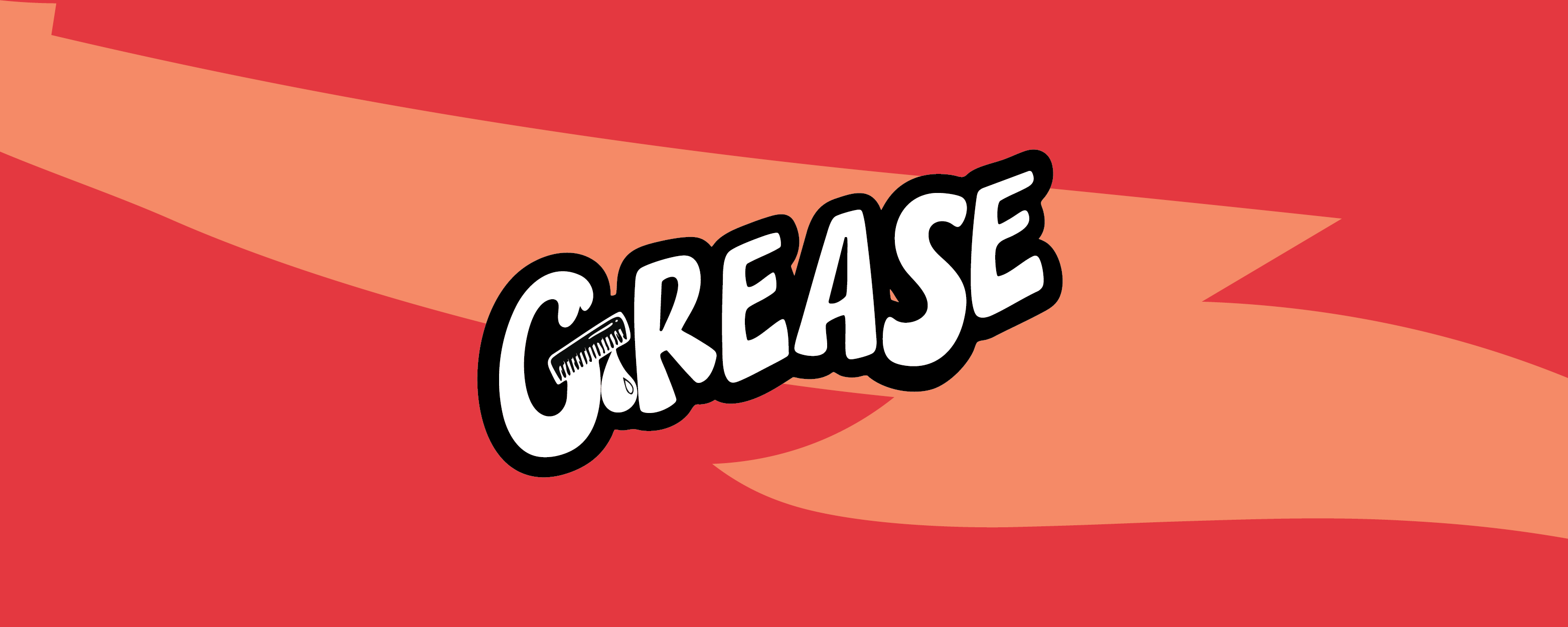 Grease logo over top a red background