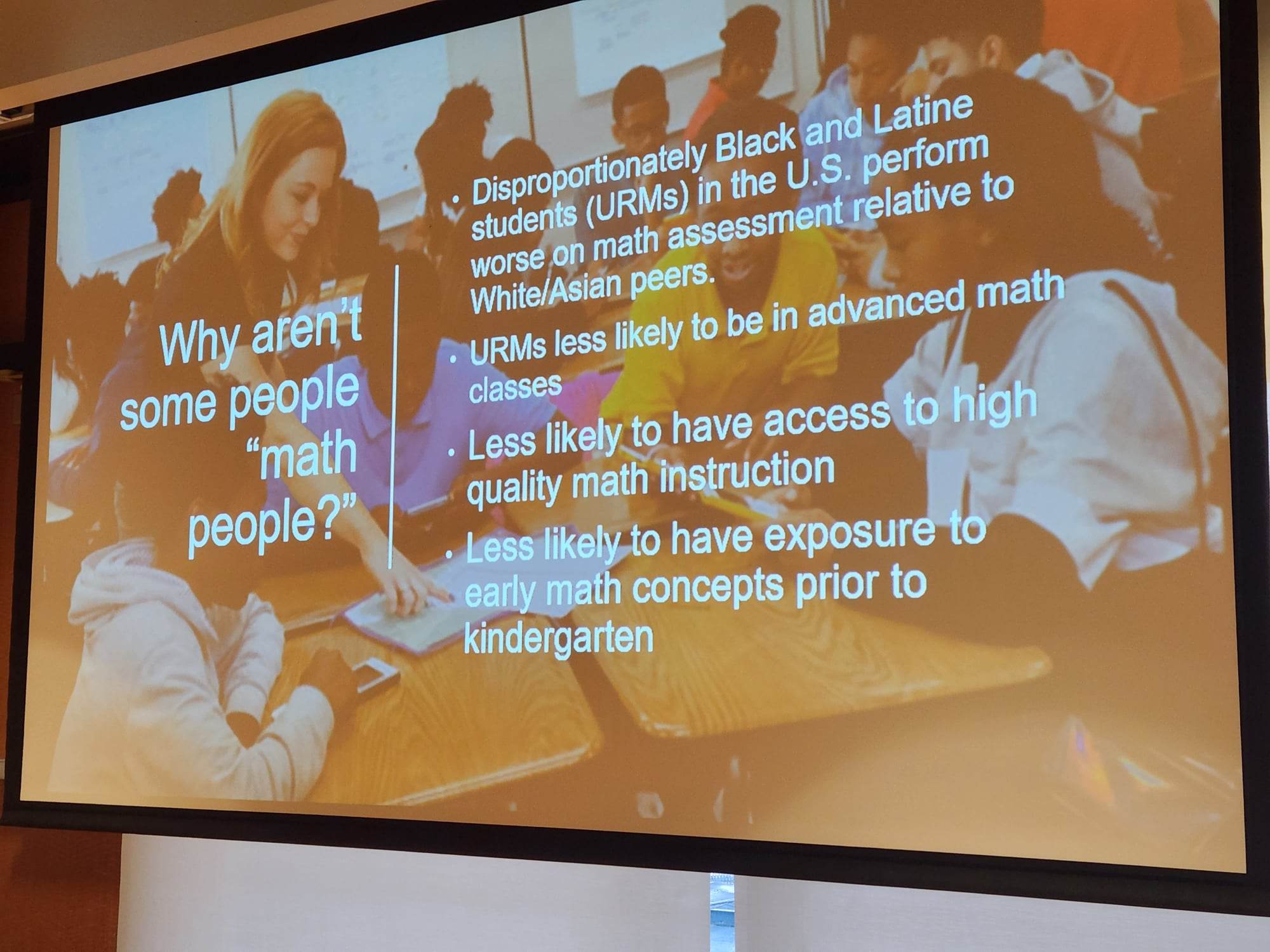 Slide from Dana Miller-Cotto's presentation on Math Belonging Slide from Dana Miller-Cotto's presentation on Math Belonging