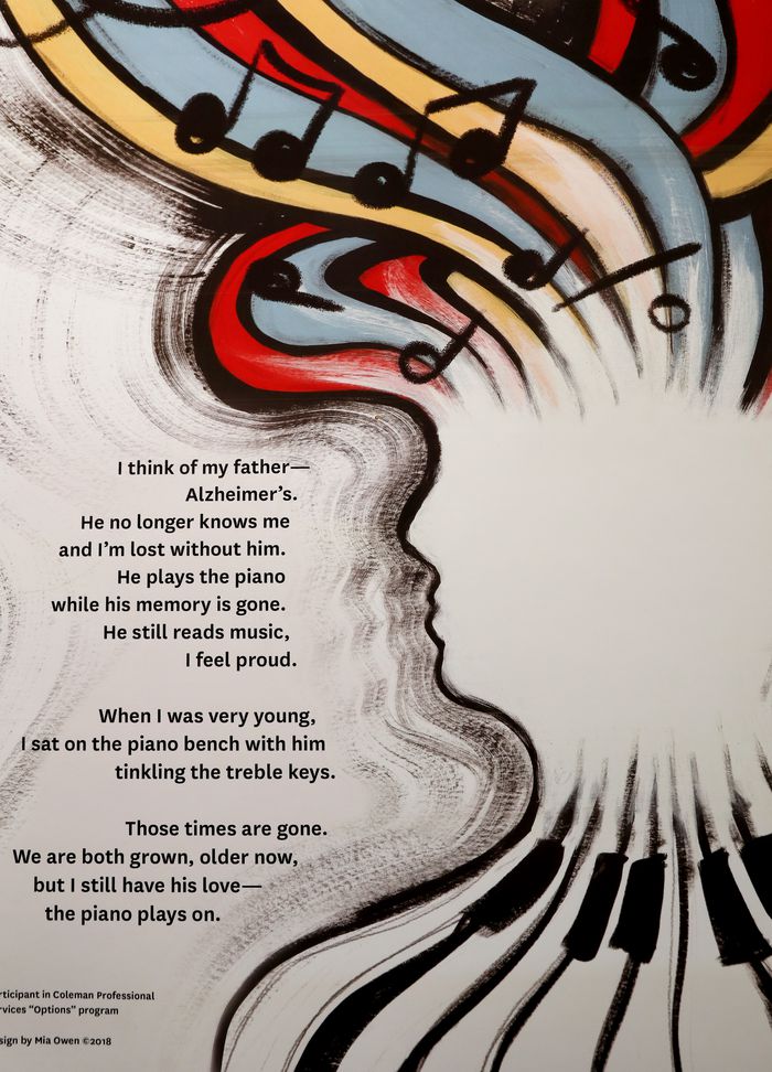 Poster with piano