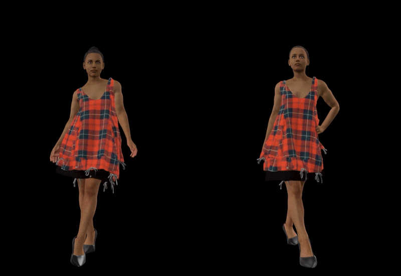 a virtual garment created and modeled, digitally