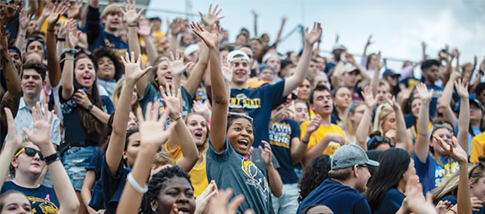 Kent State University football game crowd photo