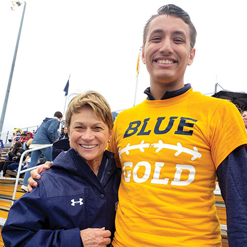 Beverly Warren with fan