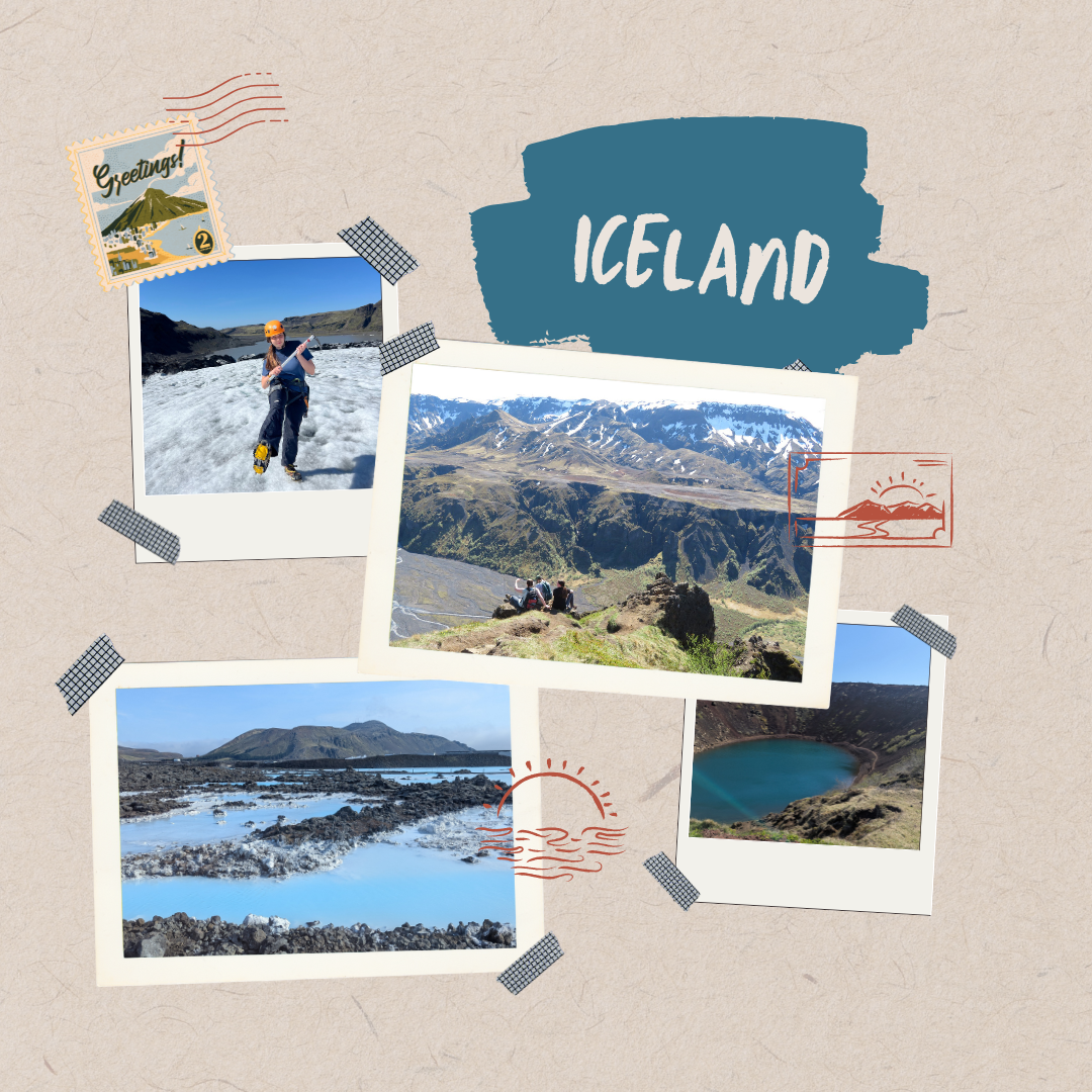 Iceland photos with the word Iceland as a header