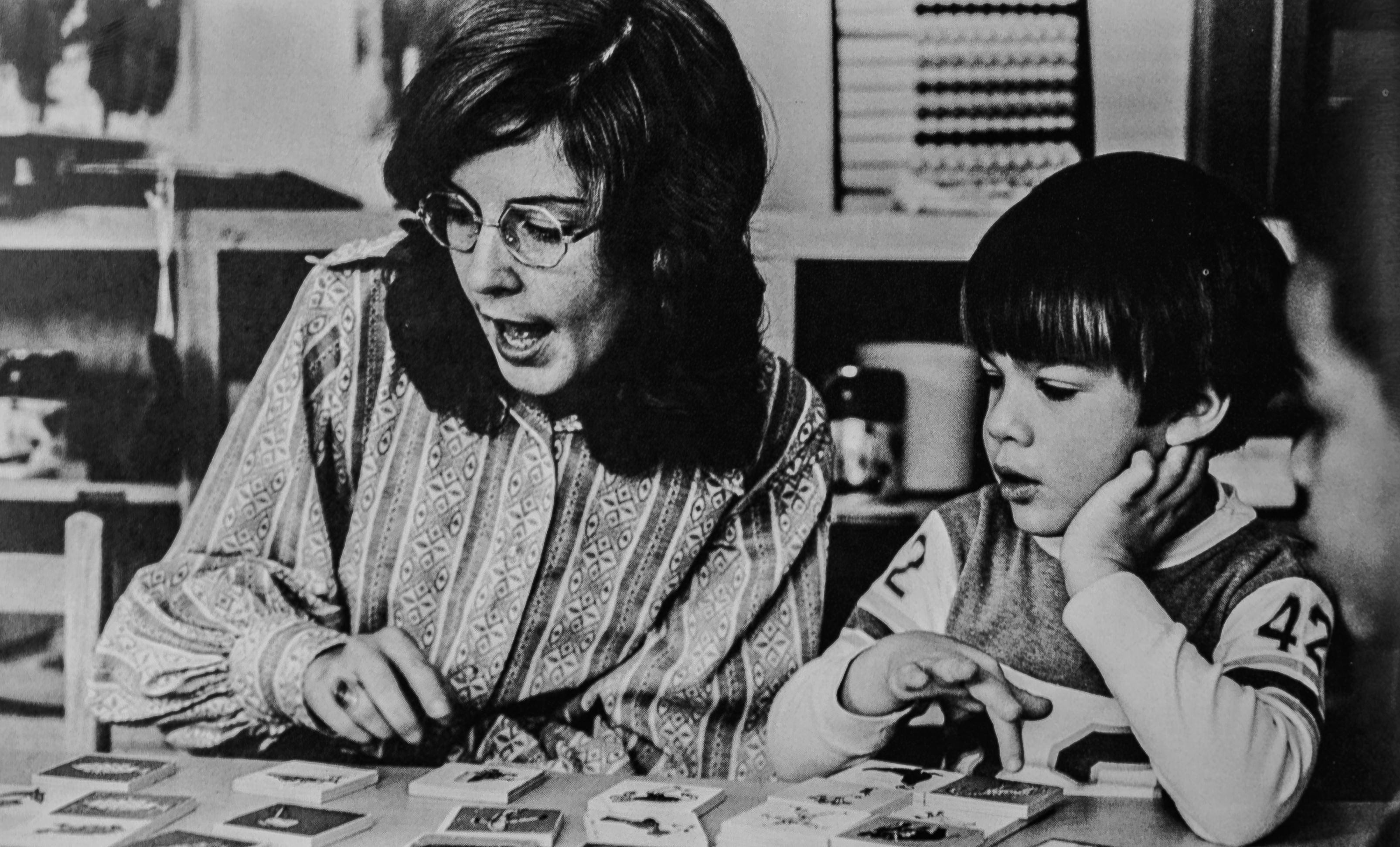 Beverly Simpson working at the home economics day care center in 1976