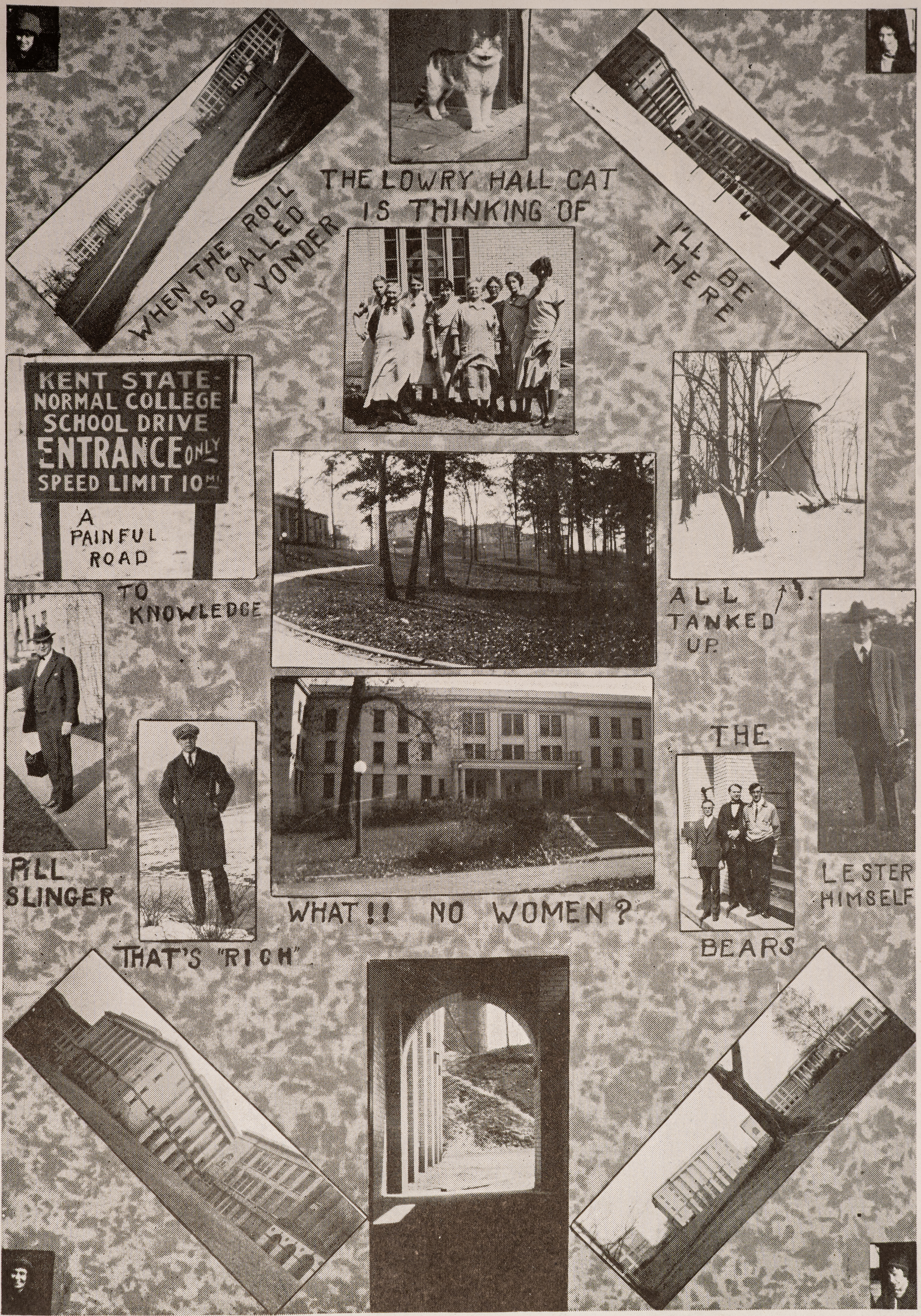 Collage of campus images in 1926