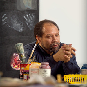 Curlee Raven Holton in his studio