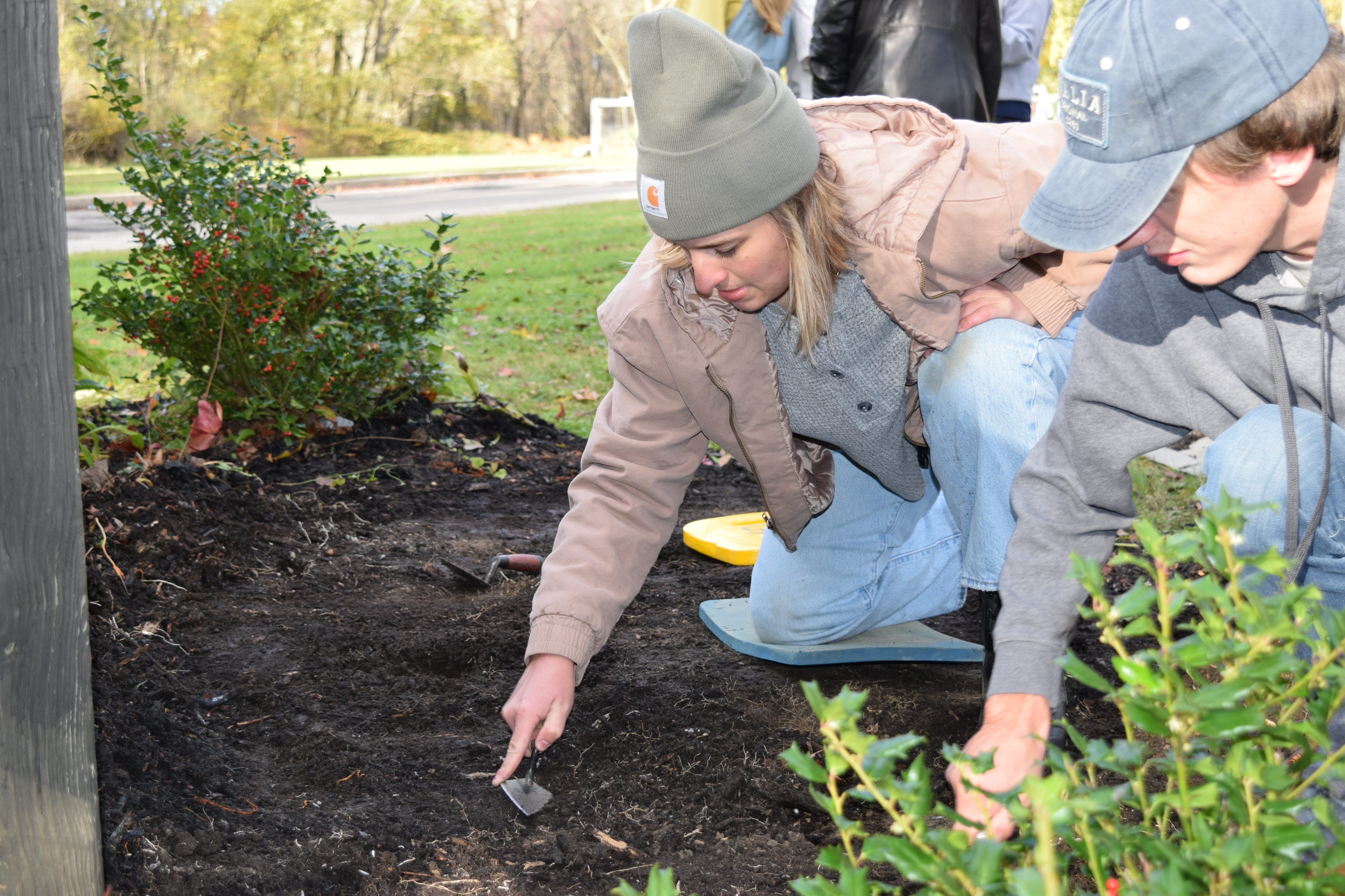 Kent State student begins digging at the site