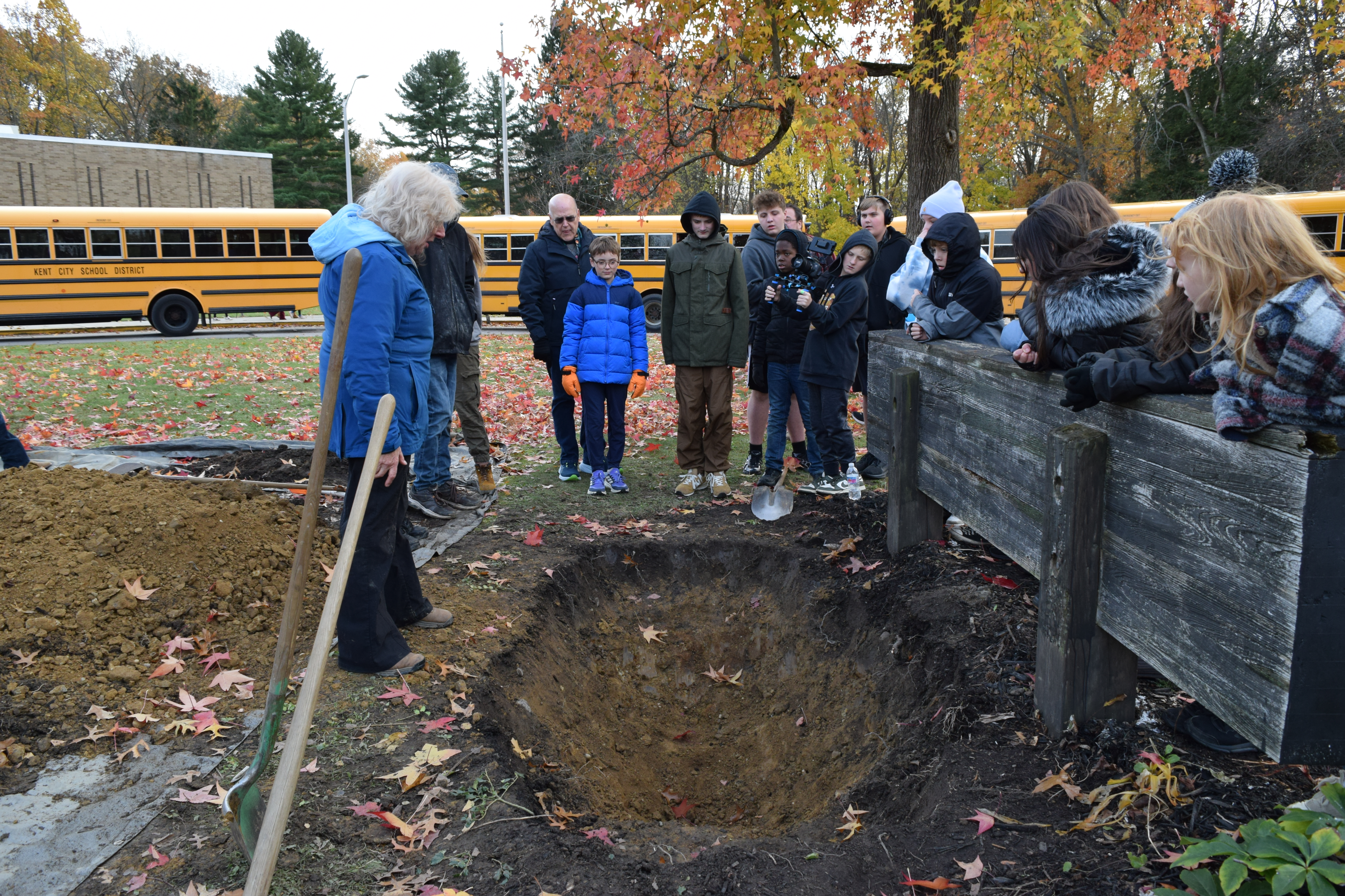 The group accesses the digging process