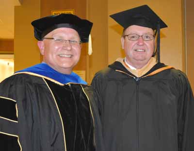 Dr. David Dees, dean, with Robert Conrad, keynote speaker Dr. David Dees, dean, with Robert Conrad, keynote speaker