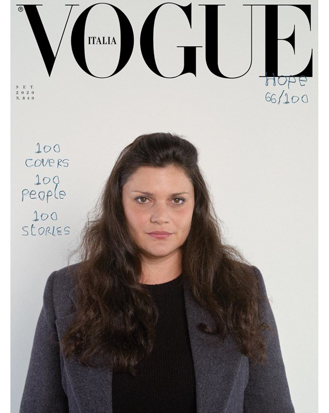 Vogue Italia cover featuring Diana Al-Hadid