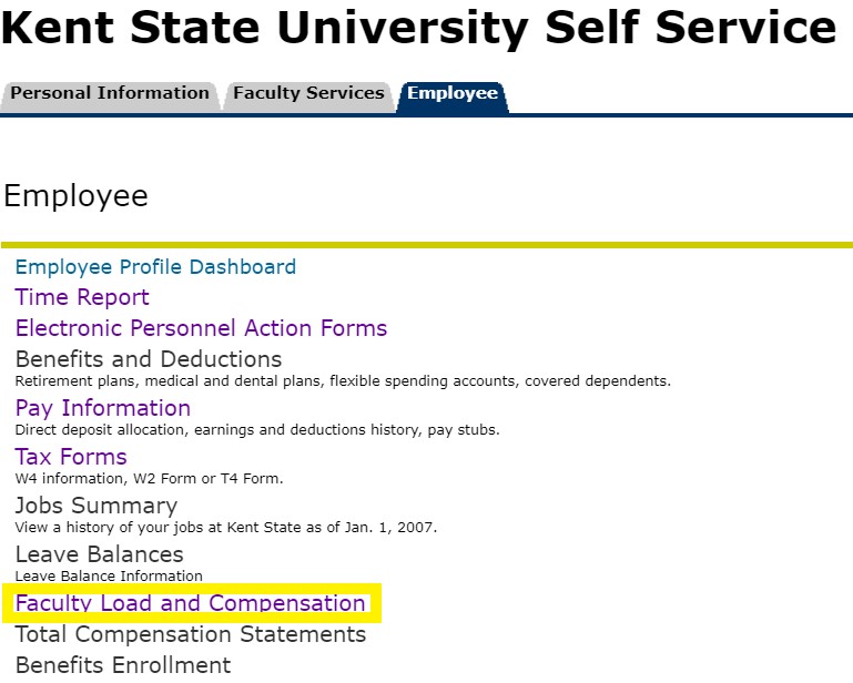 Step 2 Faculty Load and Compensation Screen Shot