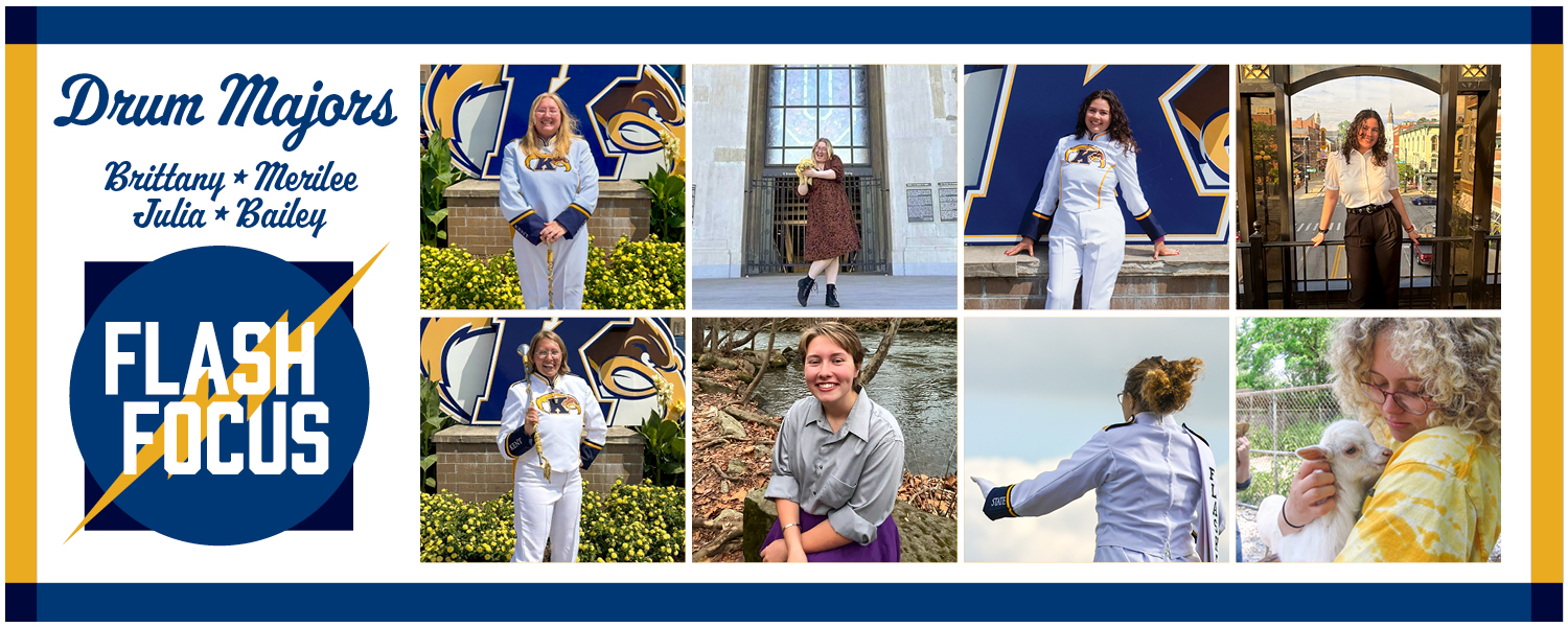 鶹ѡMarching Band 2025 Drum majors Flash Focus banner