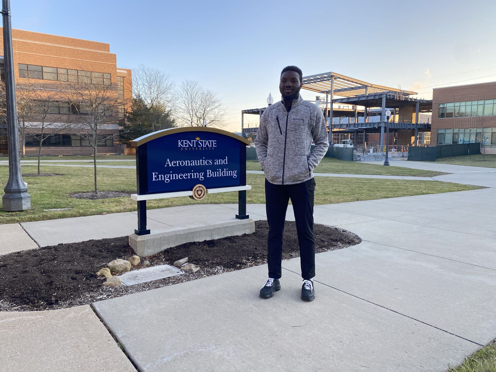 Franck Fotso, mechatronics major from Cameroon, Africa, chose Kent State because it has a top notch engineering program that is affordable.