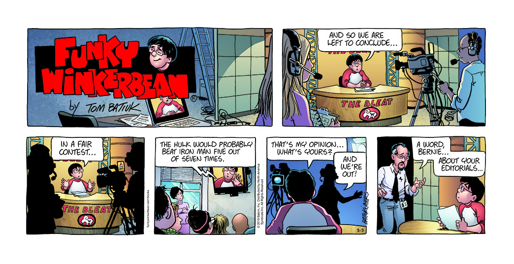 This Funky Winkerbean comic strip featuring The BLEAT ran on Sunday, March 3, 2019. Used with permission.