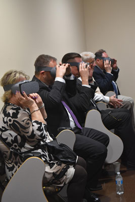 Guests experiencing virtual reality. Guests experiencing virtual reality