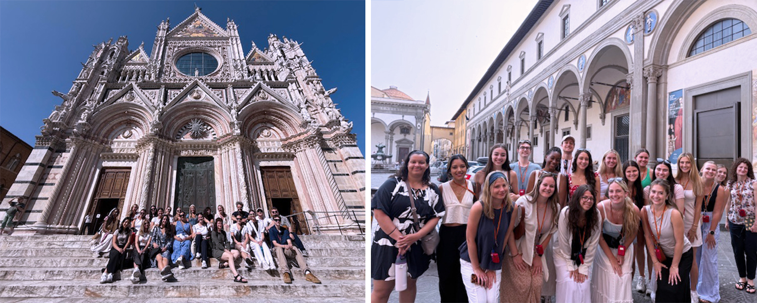 A group of Kent State nursing students studying abroad in Florence, Italy.