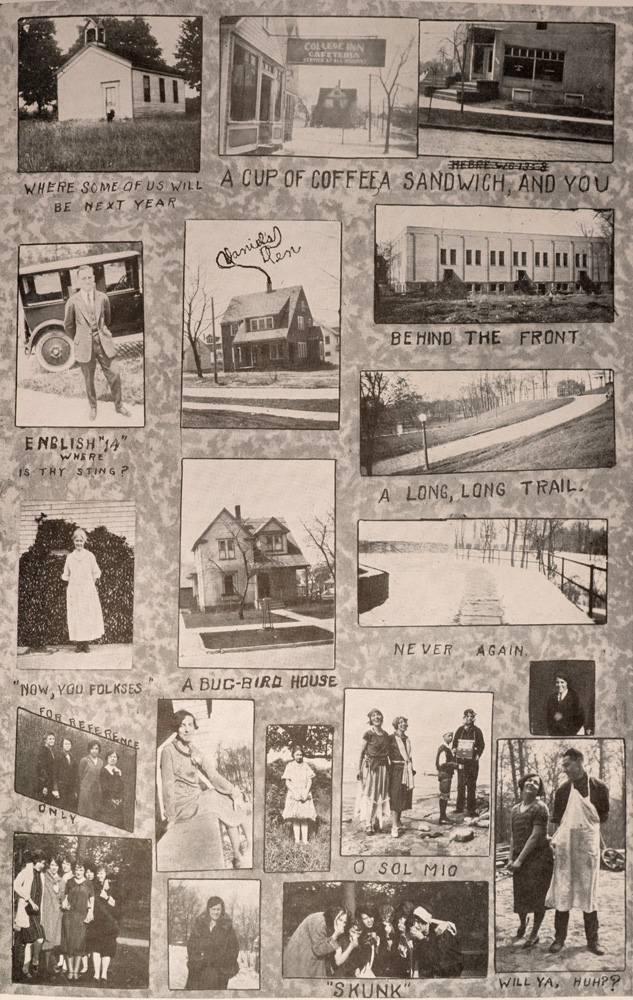 Collage of campus images in 1926