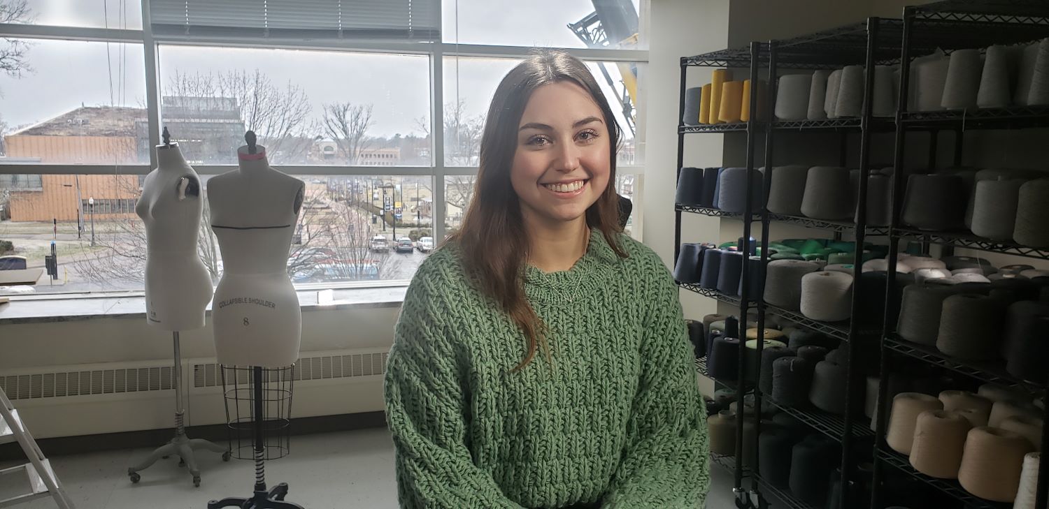 Kent State student Lucia Perry, of Poland, Ohio, studies fashion merchandising.