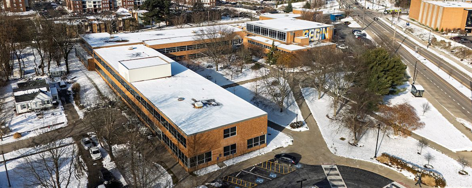 Kent State University’s Michael Schwartz Center is located at 800 E. Main Street in Kent, Ohio. (Photo credit: Mike Rich, Kent State University) 