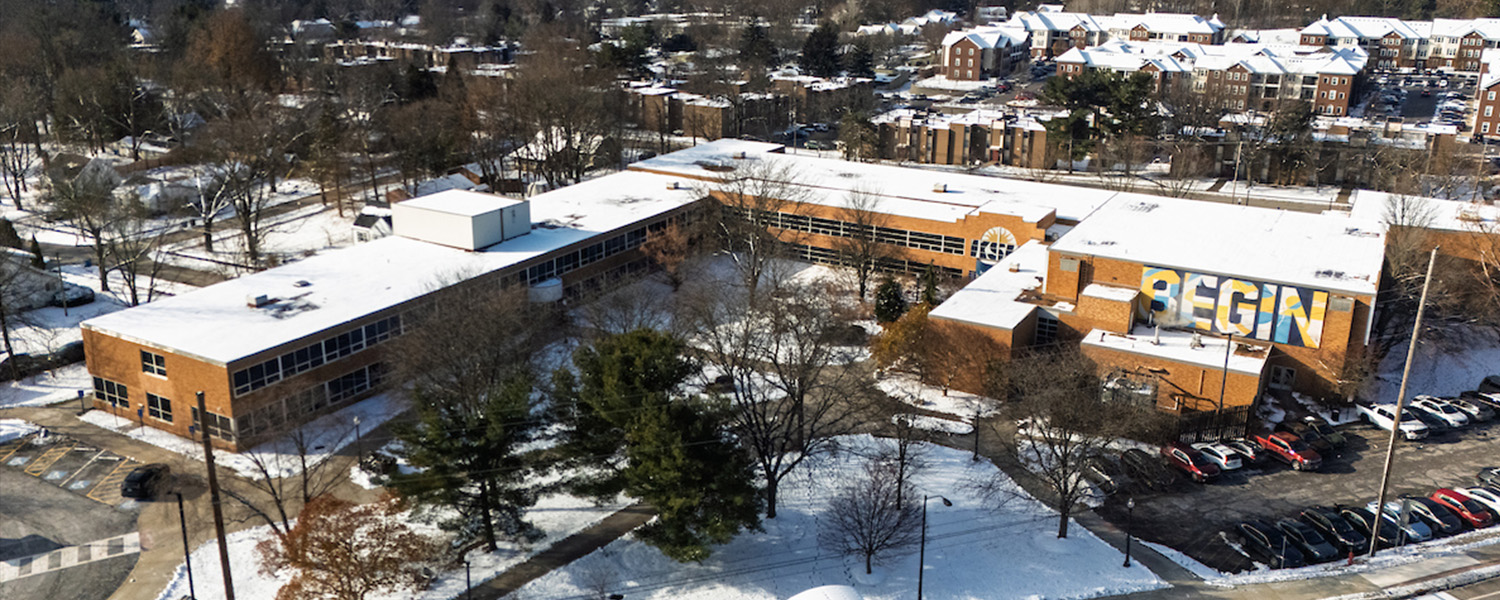 Kent State University’s Michael Schwartz Center is located at 800 E. Summit St. in Kent, Ohio. (Photo credit: Mike Rich, Kent State University)
