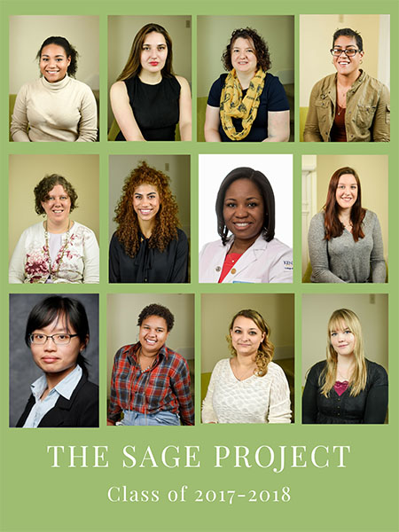 The SAGE Project recognizes female students who have demonstrated innovation, creativity, risk-taking and leadership skills in their academic and personal lives. The SAGE Project recognizes female students who have demonstrated innovation, creativity, risk-taking and leadership skills in their academic and personal lives.