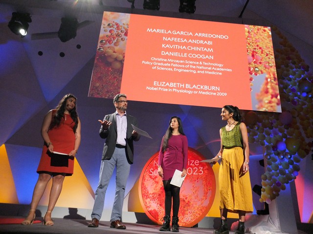 David Hassler and National Academy of Sciences Fellows perform at the 2023 Nobel Prize Summit. David Hassler and National Academy of Sciences Fellows perform at the 2023 Nobel Prize Summit.