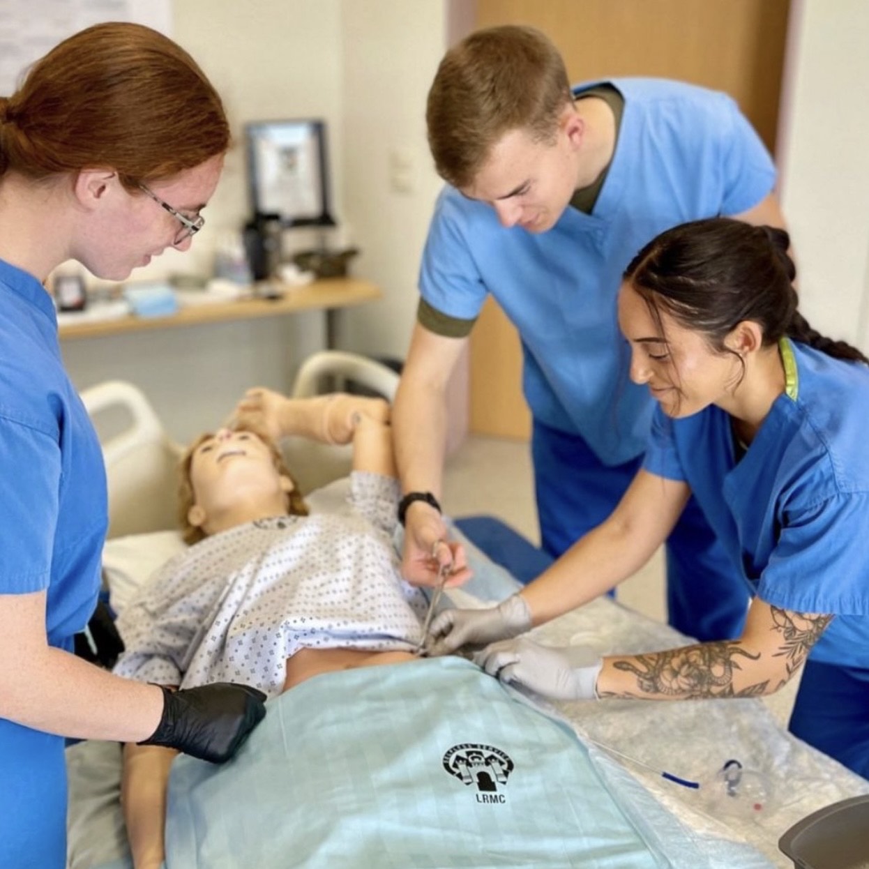Fiona Reckart in nursing class