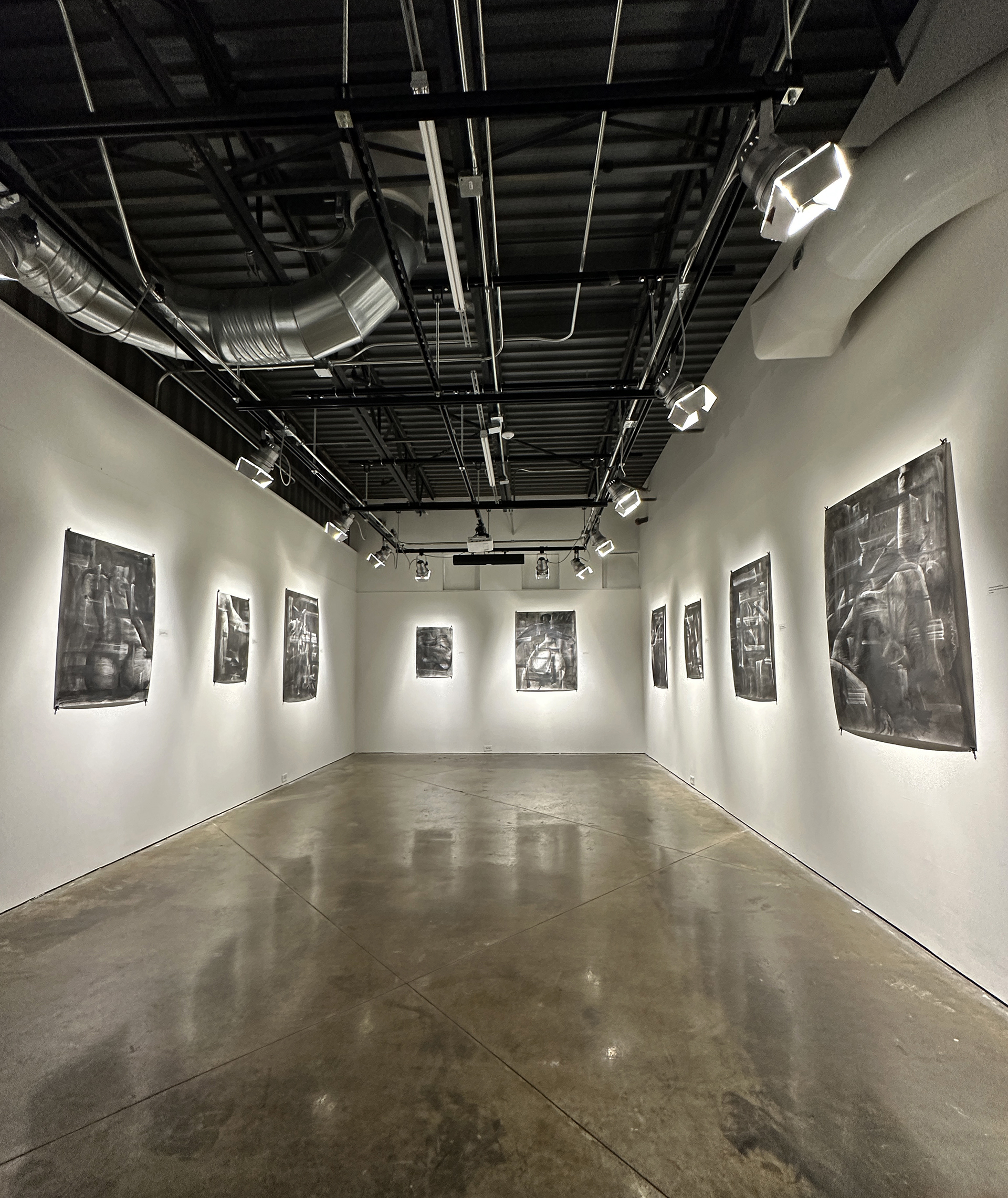 Hallway of drawing exhibitions