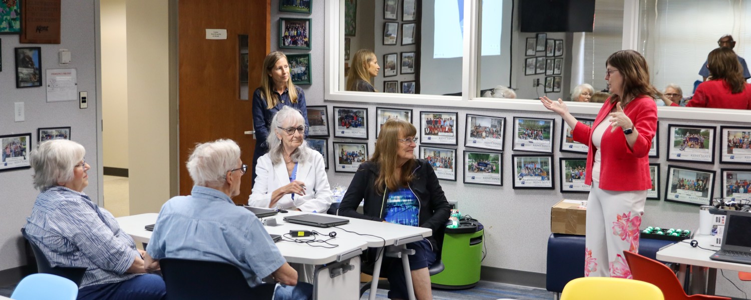Alicia Crowe speaks to Portage County Retired Teachers