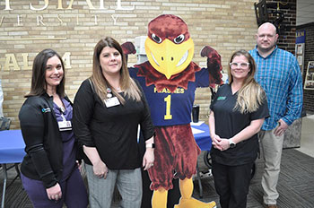 Kent State Salem graduates returned as recruiters for their respective employers. They included Carly Gintert, Brandy Ogg, Autumn Moenich and Bill Parks