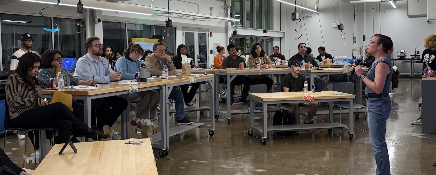 Rae Wilson in action at 2025 Elevator Pitch competition