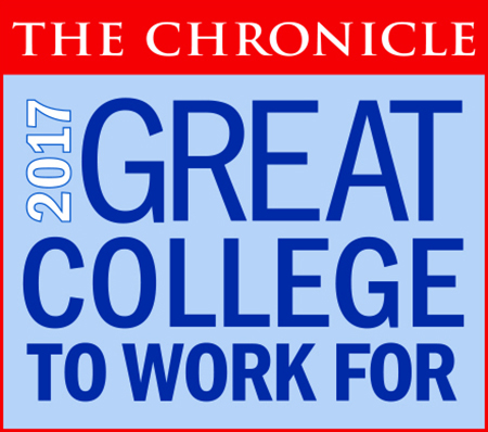 ϲ was recognized for the eighth time last year as a “Great College to Work For” by The Chronicle of Higher Education, a top trade publication for colleges and universities.