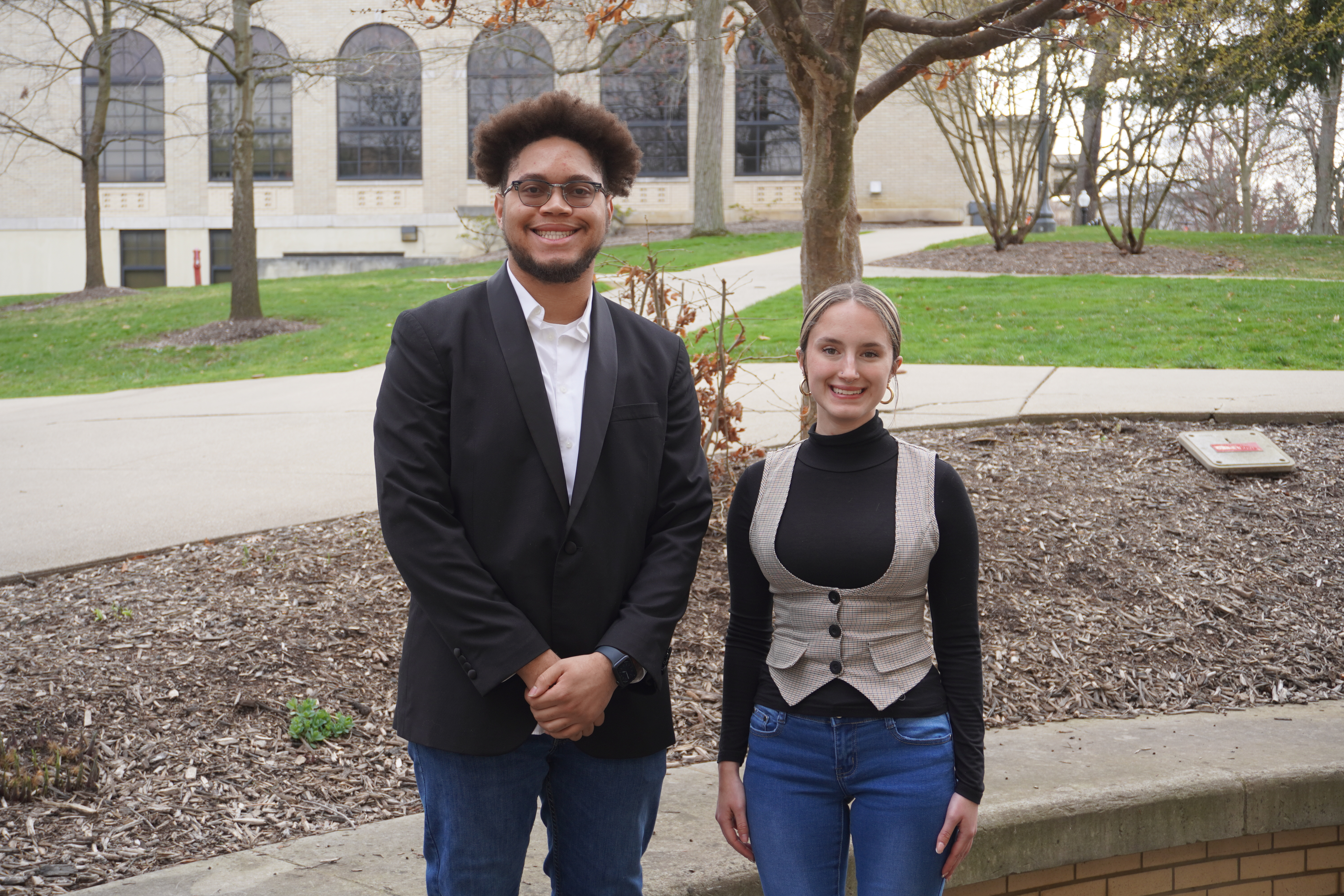 Photo of two student scholarship recipients.