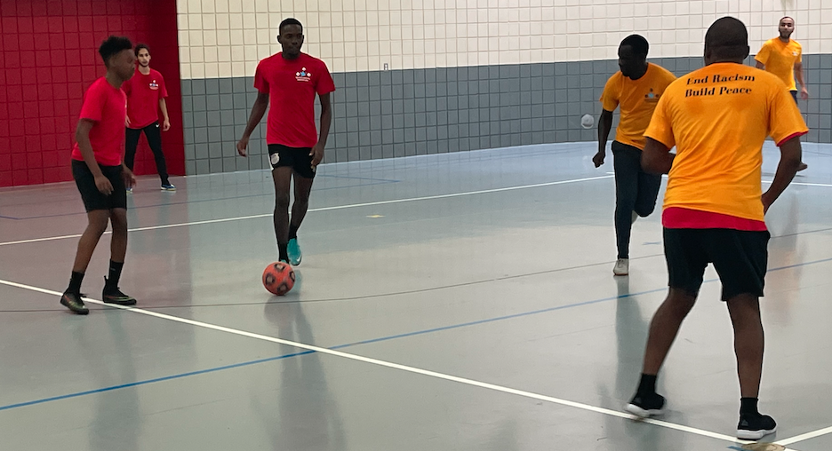 International students celebrated peace through sport with a soccer match.