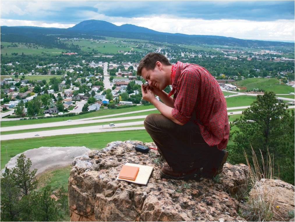 Student works near Spearfish, South Dakota