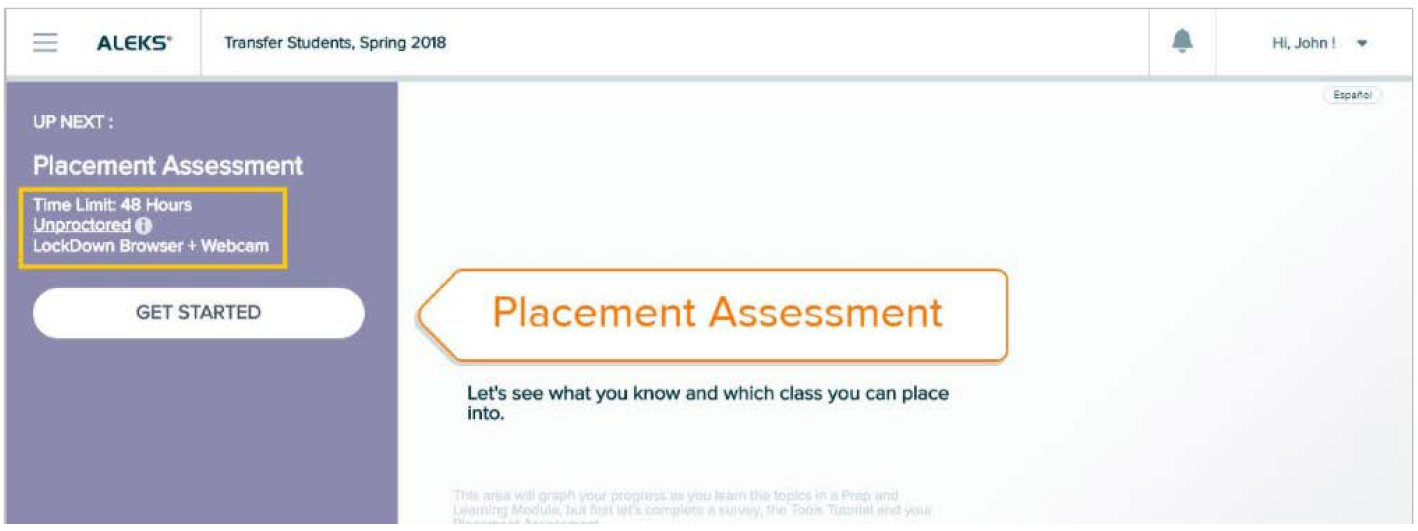 Taking the ALEKS Placement Reassessment with Respondus LockDown Browser