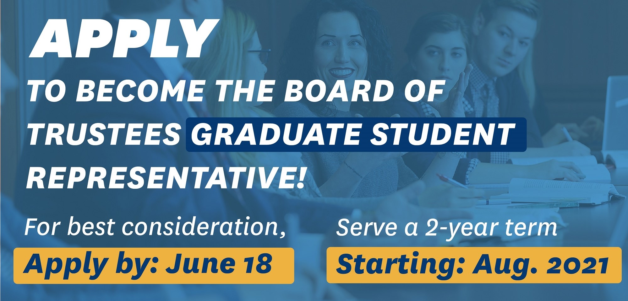 Grad Student Trustee Application Image
