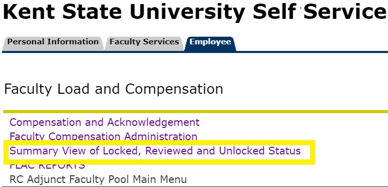 Step 3 Summary View of Locked, Reviewed and Unlocked Status